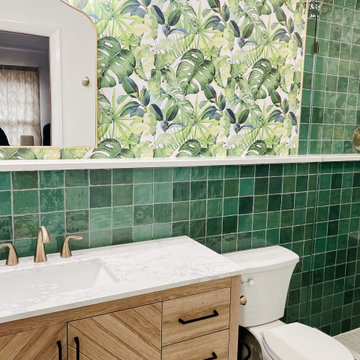 Overland Park Colorful Master Bathroom