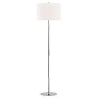Bowery 1-Light Floor Lamp, Polished Nickel