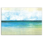 DDCG - Sandy Ocean Abstract Canvas Wall Art, Unframed, 32"x48" - This premium canvas print features a sandy ocean abstract design. The wall art is printed on professional grade tightly woven canvas with a durable construction, finished backing, and is built ready to hang. The result is a remarkable piece of wall art that is worthy of hanging inside your home or office.