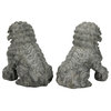 9" Sitting Foo Dog Statues, Set of Two