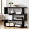 Baxton Studio Barnes 3-Shelf Modern Bookcase, Dark Brown