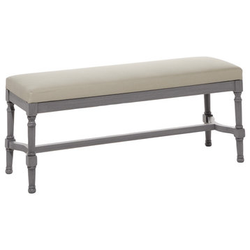 Traditional Gray Wood Bench 90638