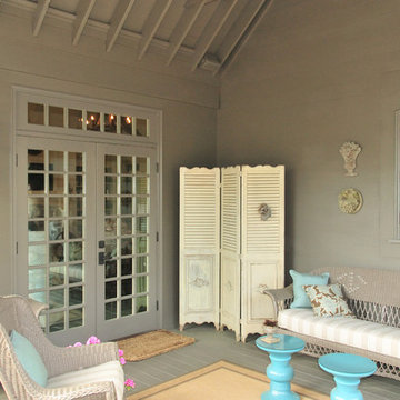 Screened Porch with French Casement Window