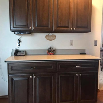 Hickory Cabinets and Spice Rack