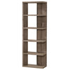 Coaster Harrison 5-Shelf 23.5" Transitional Wood Bookcase in Gray