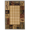 Harrison Lodge Beige and Black Rug, 5'3"x7'6"