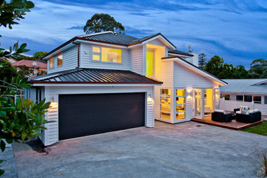 Trendy exterior home photo in Auckland