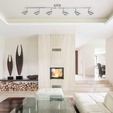 Grayson 6-Light S-Shape Track Lighting, Brushed Steel, Bulbs Included