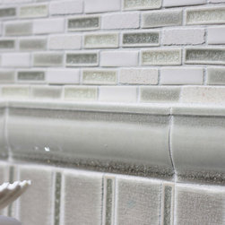 Glass & Ceramic Mini Brick Mosaic - Mosaic Tile