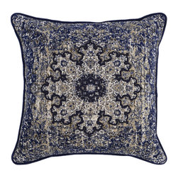 Emily Throw Pillow, Indigo - Decorative Pillows