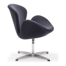 Pori Modern Accent Chairs - Iron gray - Armchairs And Accent Chairs