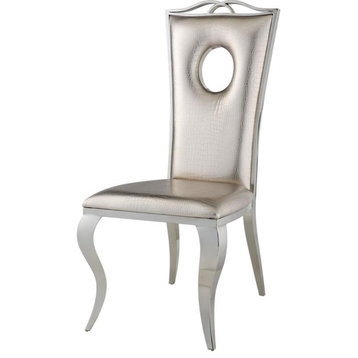 ACME Furniture Cyrene Side Chair (Set-2) in Beige