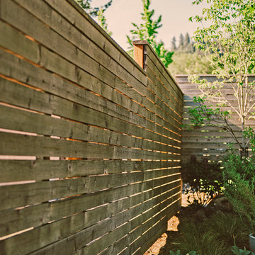 Horizontal Slat Cedar Fence