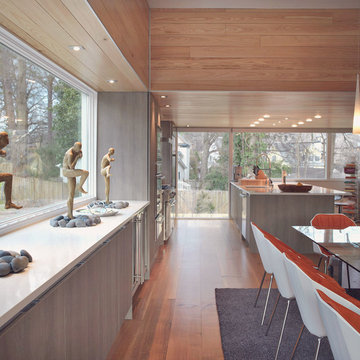 Rift & Quartered White Oak Hardwood Floor in Atlanta Modern Home