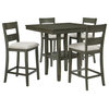 Loft Square Counter Height Dining Table and 4 Chairs Set