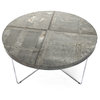 Coffee Table, Alf, Acrylic and Zinc, Round
