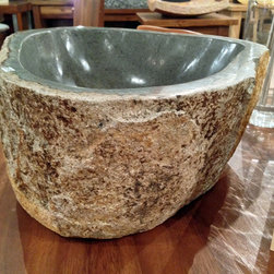Andesite Stone Vessel Sink - Bathroom Sinks