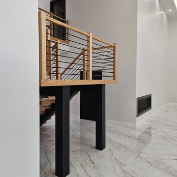 Project #143 | Floating Red Oak Staircase