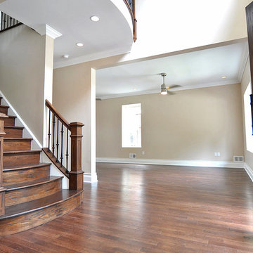Box Newels with Bending Handrail