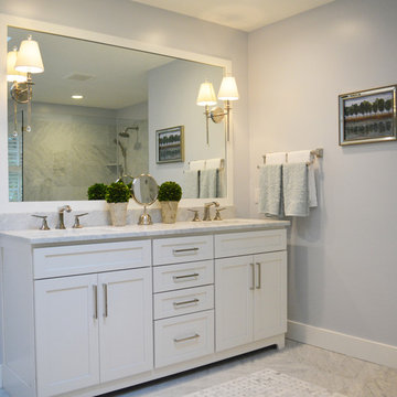 Sleek Marble Master Bath