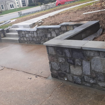 Retaining Wall - Stone | Walkway - Concrete Steps