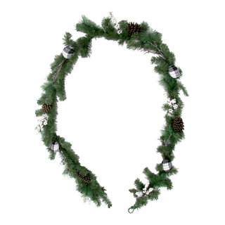 Fraser Hill Farm Holiday Faux Boxwood Christmas Garland, with