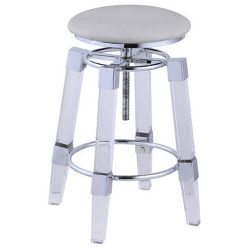 Adjustable Stool With Upholstered Seat