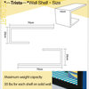 Quality Life Crutch-Shaped Leather Wall Shelf / Floating Shelf (Set of 2)