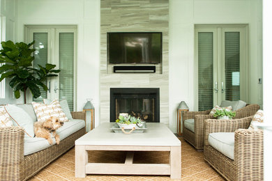 Small transitional sunroom photo in Detroit