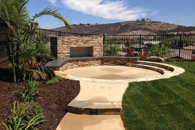 This is an example of a traditional landscaping in San Diego.