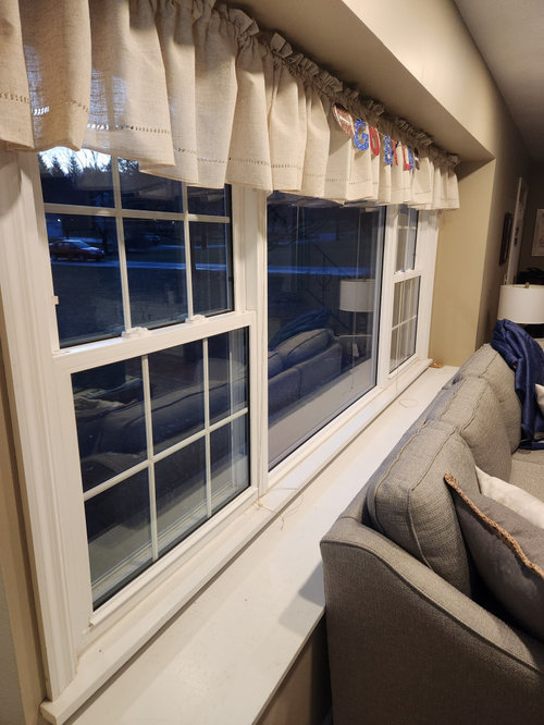 Deep sill 3 window curtain design question
