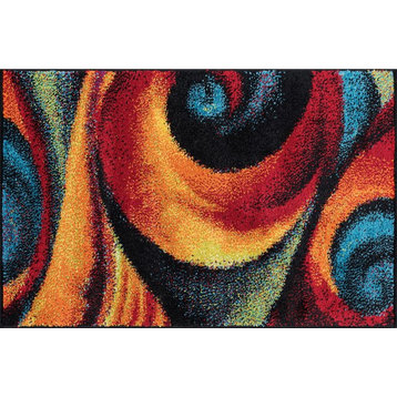 Susan Contemporary Abstract Area Rug, Multi-Color, 2'x3'