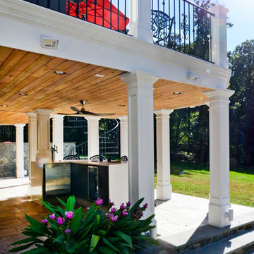 Exterior Remodel Turns Home Backyard into Gorgeous Retreat in Great Falls, Va