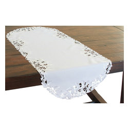 Xia Home Fashions - Arietta Embroidered Cutwork Spring Table Runner - Table Runners