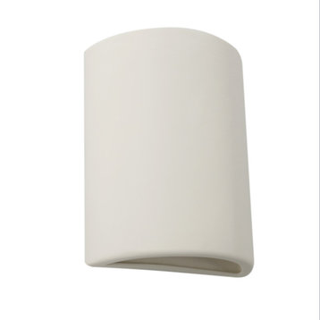 Ellie Half Cylinder Indoor Wall Light, Bisque Terra Cotta