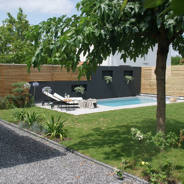 Jardin et piscine dans les Landes