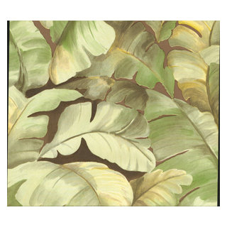 Mardan Lime Banana Leaf Wallpaper - Tropical - Wallpaper - by Brewster ...