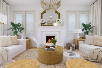 Inspiration for a coastal living room remodel in Hawaii