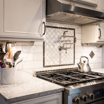 Bright Traditional White Kitchen Remodel | Timeless Cabinetry & Farmhouse Sink