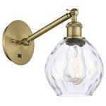 Innovations Lighting - Innovations Lighting 317-1W-AB-G362 Waverly, 1 Light Small Wall In Indus - The Small Waverly 1 Light Sconce is part of the BaWaverly 1 Light Smal Antique BrassUL: Suitable for damp locations Energy Star Qualified: n/a ADA Certified: n/a  *Number of Lights: 1-*Wattage:100w Incandescent bulb(s) *Bulb Included:No *Bulb Type:Incandescent *Finish Type:Antique Brass