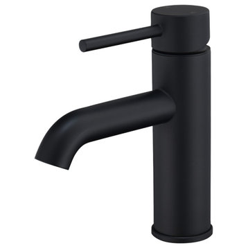 Tubize Single Hole Single-Handle Bathroom Faucet in Matte Black