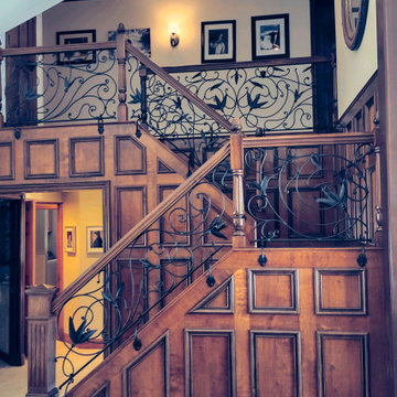 #2471 - Flamboyant Art Nouveau Staircase Railing