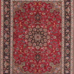 Persian Tabriz Rug 5'2 X 6'7 - Area Rugs