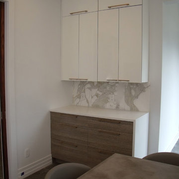 Jersey Shore Kitchen Remodel Contemporary Melamine Cabinets Quartz Countertops