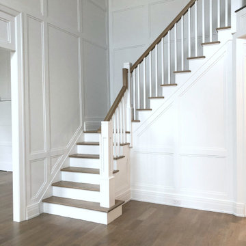 DIX HILLS: 5" WHITE OAK INSTALLED & FINISHED WITH 4 PART CUSTOM STAIN