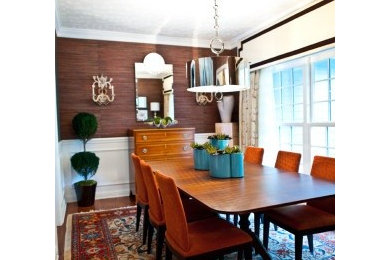 Inspiration for an eclectic dining room remodel in Other