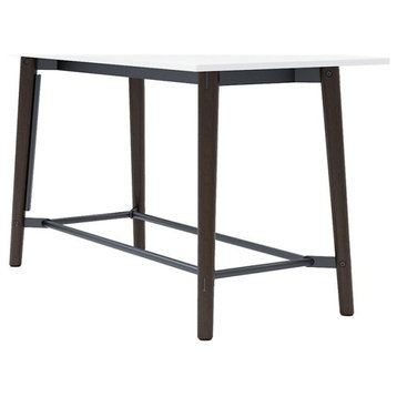 Olio Designs Della 36" x 72" Wooden Counter Height Dining Table in Umber