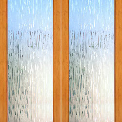 BM-37 Interior Bamboo Contemporary Full Lite Glacier Glass Double Door - Interior Doors