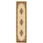 Unique Loom - Unique Loom Ivory Washington Reza 2' 2 x 8' 2 Runner Rug - The gorgeous colors and classic medallion motifs of the Reza Collection will make a rug from this collection the centerpiece of any home. The vintage look of this rug recalls ancient Persian designs and the distinction of those storied styles. Give your home a distinguished look with this Reza Collection rug.