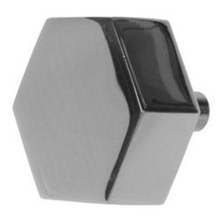 Worlds Away Hexagon Shaped Pull in Nickel Finish - Cabinet And Drawer Handle Pulls